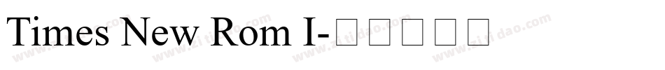 Times New Rom I字体转换